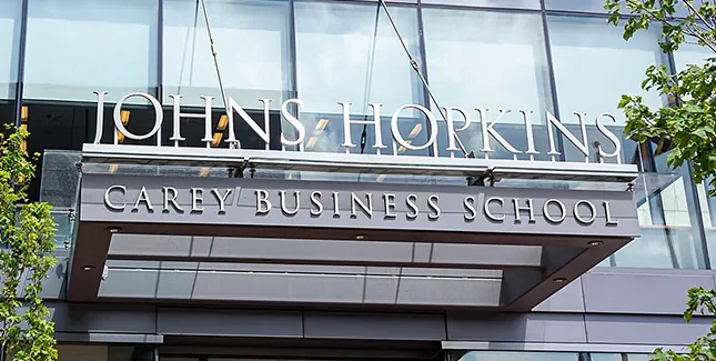 Johns Hopkins University Carey Business School Entrance